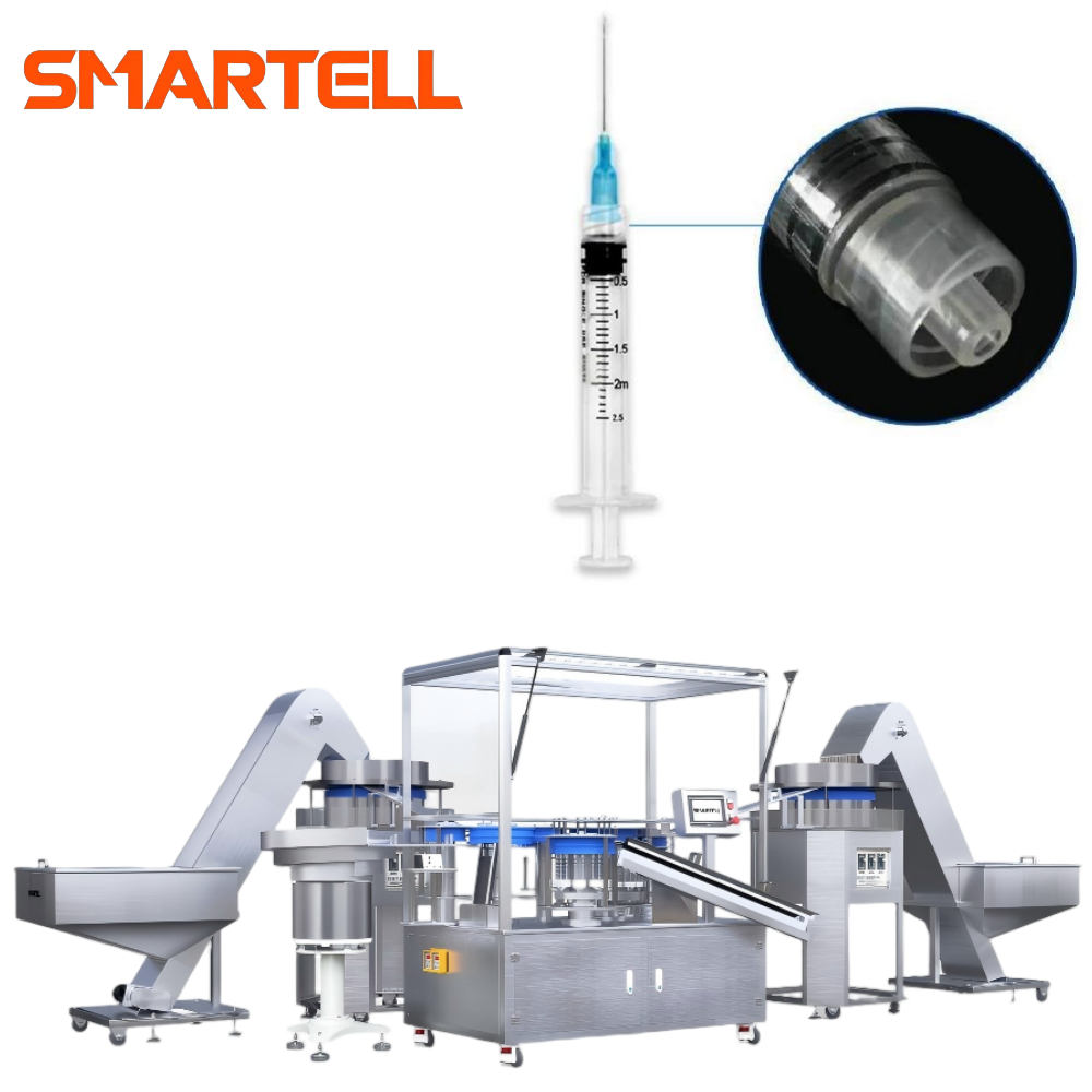 SMARTELL Medical-Grade Luer Lock Disposable Syringe Production Line PLC-Controlled 1-Year Warranty