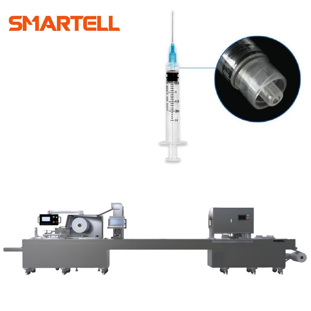 Smartell Electric Automatic Disposable Syringe Infusion Set Packaging Machine Soft Blister Paper