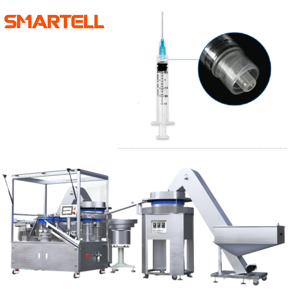 Medical-Grade Luer Lock Disposable Syringe Automatic Assembly Machine Production Line 1 Year Warranty