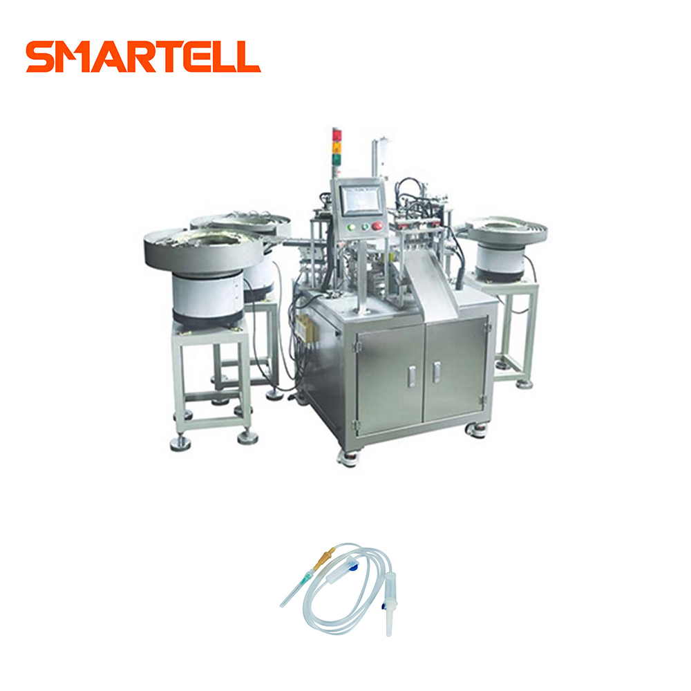 Latex Connector Assembly Machine with Automatic Glue Application