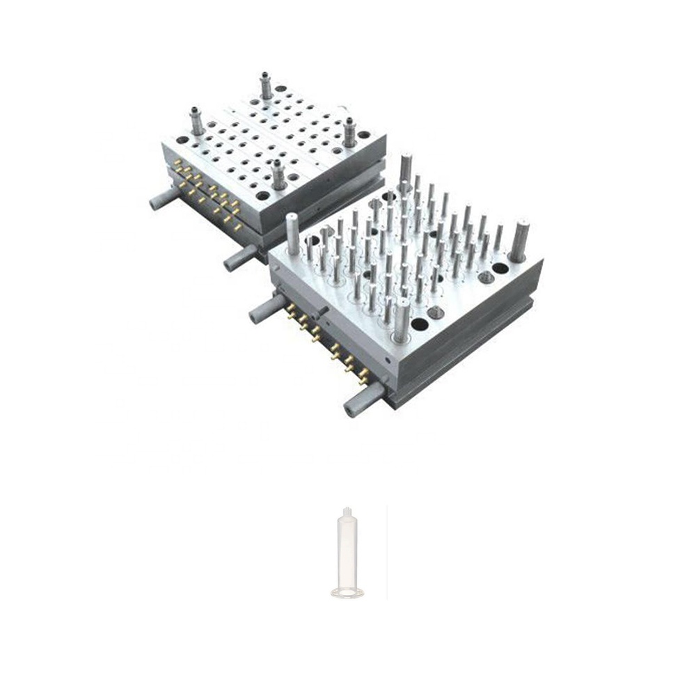 48 Cavities Medical Mold for 1ml Luer Slip Syringe Barrel Cold Runner