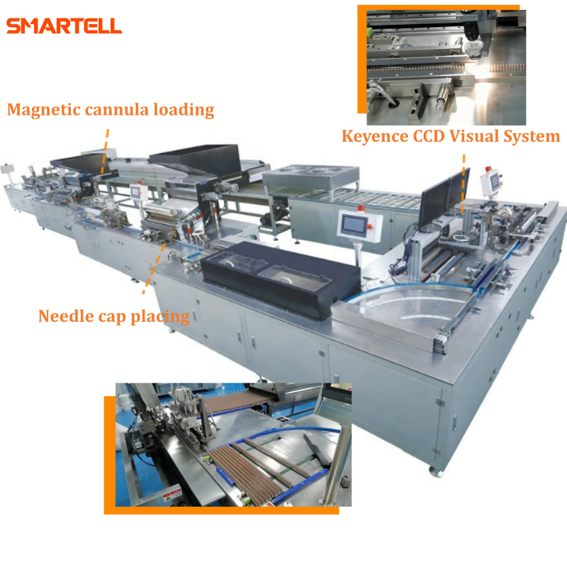 Automatic Injection Syringe Needle Assembly Machine with Auto Loading System Disposable Hypodermic Needle Assembling