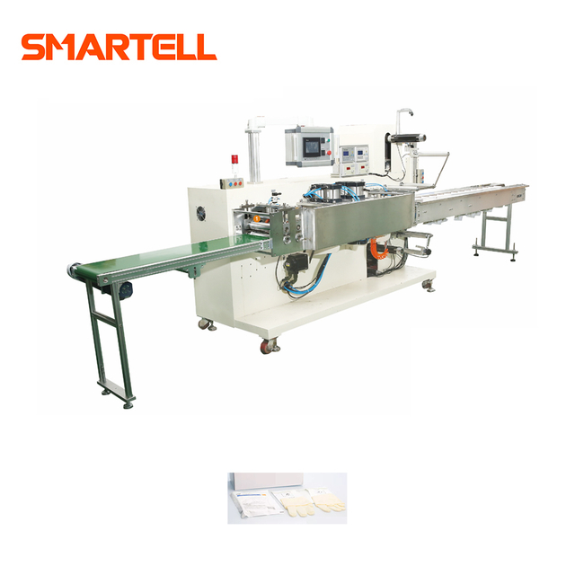 Intelligent PLC-Controlled Disposable Medical Gloves Paper Blister Packing Glove Outer Bag Packaging Machine