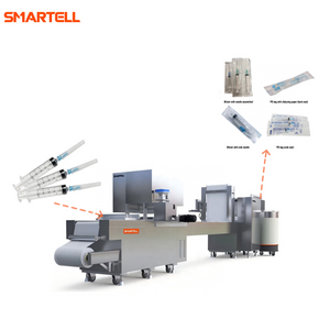 SMARTELL packing machine for disposable syringe with auto disable syringe safety syringe